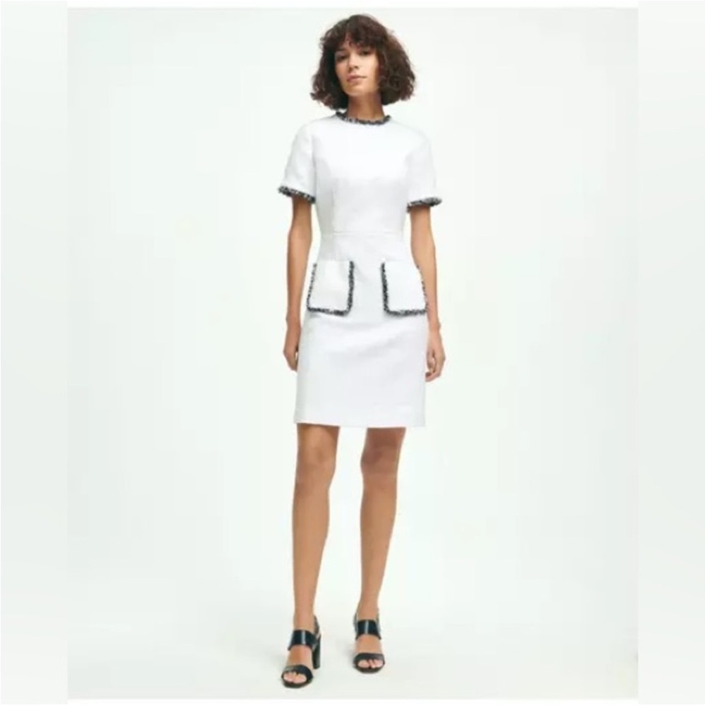 Brooks Brothers Boucle Dress with Fringe